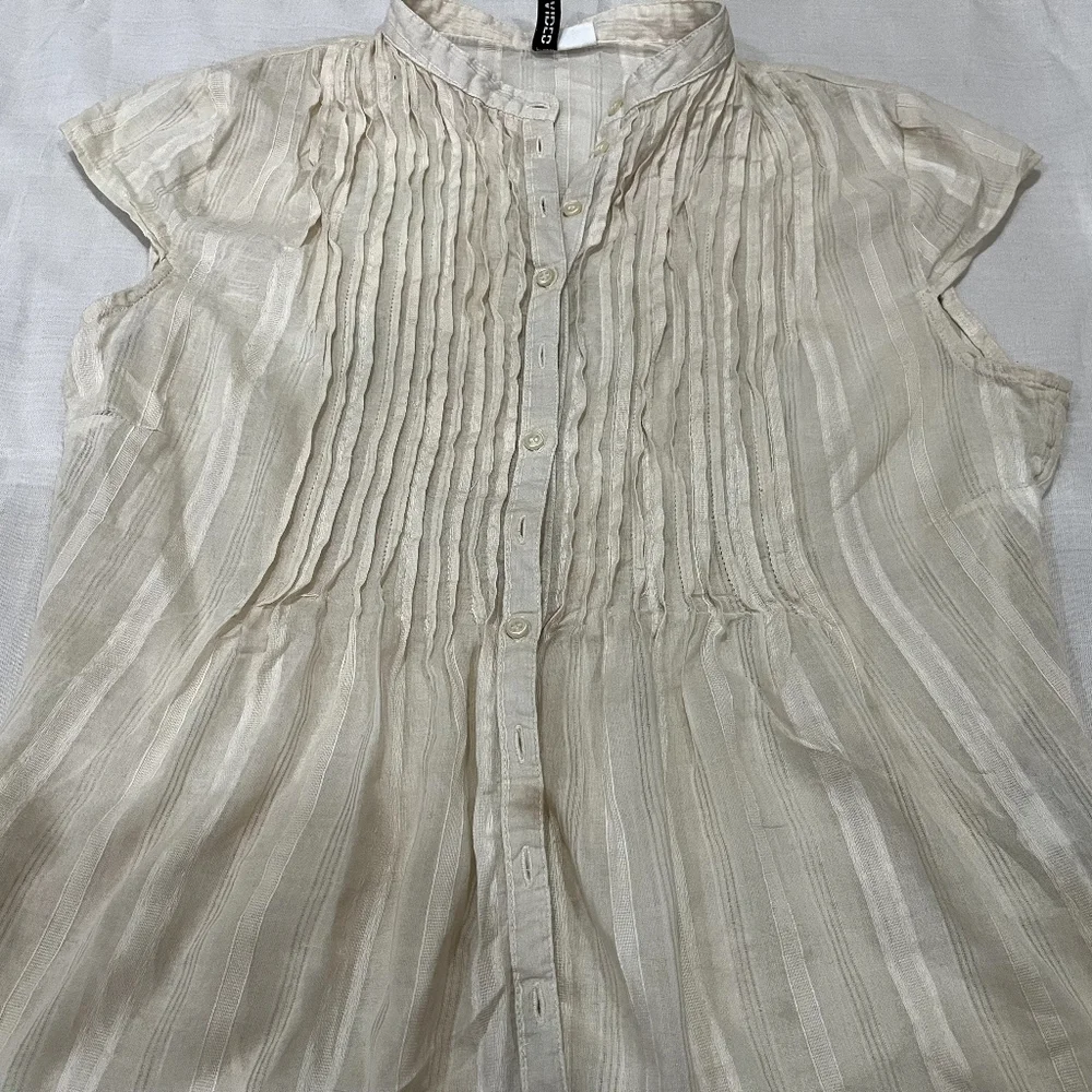 Offwhite Cap sleeve Shirt - Picture 3 of 4